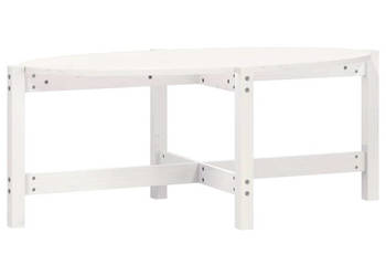 Stolik kawowy biały 118x63x45 cm lite drewno sosnowe WM-822318