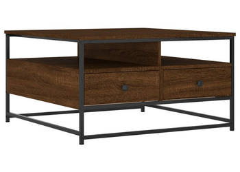 Stolik kawowy brązowy dąb 80x80x45 cm WM-835293