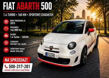 Fiat 500 Abarth 1.4 Turbo 160KM 2015r sportowa perełka z USA