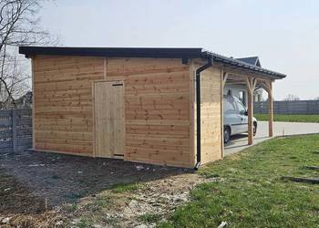 Zadaszenia na auto wraz z budynkiem gospodarczym