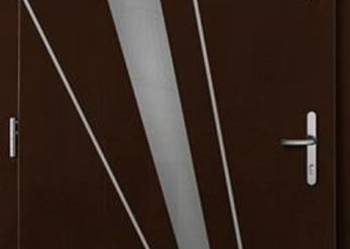 DRZWI DREWNIANE 1335 x 2100 Z DOŚWIETLEM BOCZNYM ANTRACYT