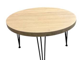 Stolik kawowy dąb bielony średnica 70cm wysoki 45cm