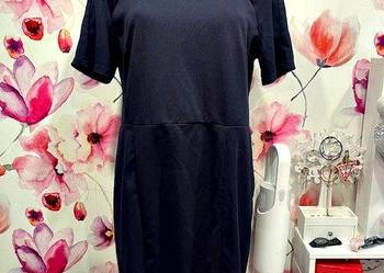 somnium sukienka elegancka granatowa nowa hit viscoza roz.44