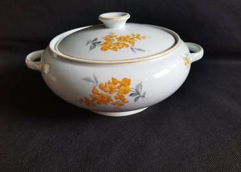 Stara waza w kwiaty porcelana Śląska Giesche 1935 - 45