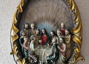 Obraz elipsa Wieczerza Pańska 37x30x7 cm