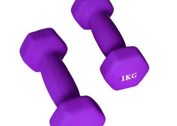 hantelka 1 kg X-sport- fioletowy 2 szt.