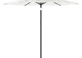 Parasol ogrodowy na stalowym słupku biały 268x268x226 cm WM-4005104