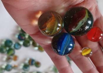 kolekcja 574 sztuk babelki powietrza- kocie oczy-tęczówki kultowe PRL