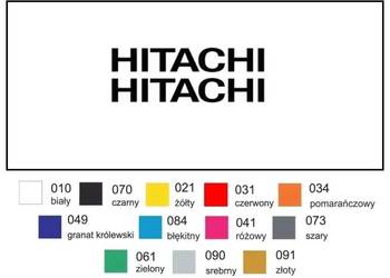 Naklejka wlepka HITACHI 49 cm - 2 szt Zamiennik