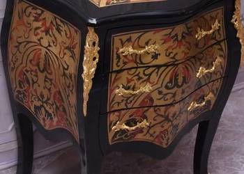 Komoda Szafa Boulle - Liczne Zdobienia Drewno + Brąz - UNIKAT