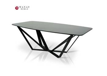 Stół ze spieku kwarcowego Laminam poler 200x90 cm Noir SUSA