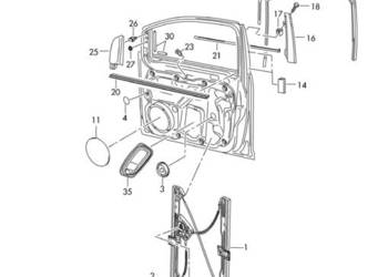 MECHANIZM PODNOŚNIK SZYBY 2K5 837 462 VW CADDY