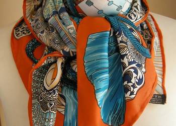 Hermes Paris apaszka twill silk 89/89 orange