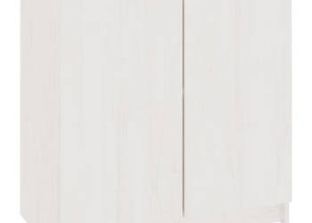 Szafka biała 60x36x65 cm lite drewno sosnowe WM-833098
