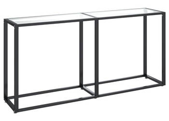 Konsola przezroczysta 160x35x755 cm szkło hartowane WM-331678