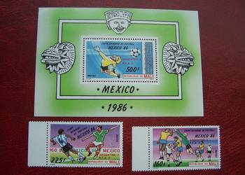 Mali 1986 MNH Sport  Piłka nożna MŚ Mexico 86 NADRUK