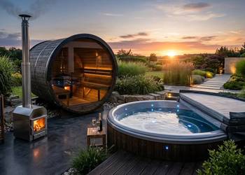 Kompleks SPA sauna +balia ogrodowa na drewno