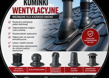 Kominki wentylacyjne/ Rura przyłączeniowa dachu Sprzedaż | Montaż