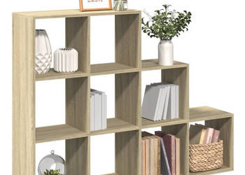 Regał przegroda 3 poziomy dąb sonoma 1375x29x1035 cm WM-857978