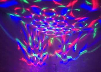 Lampa stojąca 185cm z kolorową obracającą się żarówką
