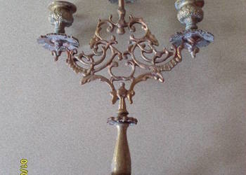 Świecznik mosiężny trójramienny Świecznik mosiężny trójramienny