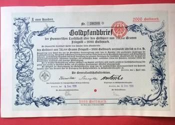 ( 15 ) Papiery wartościowe 2000 goldmark