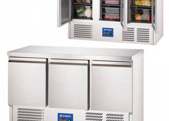 Stół Chłodniczy Gastronomiczny 3-Drzwiowy Agregat na Dole 368l Stalgast 832