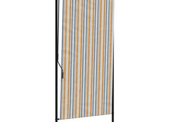 Roleta zewnętrzna żółto-biała 120x270 cm tkanina i stal WM-368773