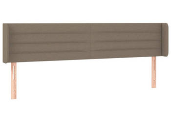 Zagłówek do łóżka z LED taupe 203x16x78/88 cm tkanina WM-3123402