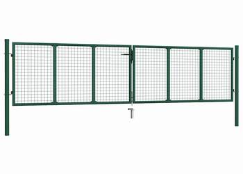 vidaXL Brama ogrodowa siatkowa stalowa 400x100 cm zielona(SKU:145748)
