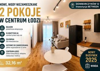 Gotowy apartament, 2 pokoje, Nowe Centrum Łodzi NCŁ, wystawa południowa