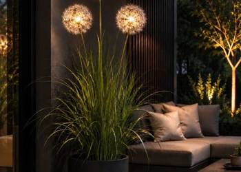 Sztuczna trawa dekoracyjna Premium podświetlana led Dmuchawce 150