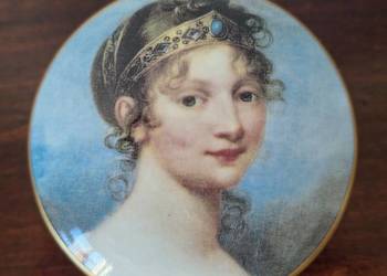 Puzderko szkatułka pojemnik na biżuterię Volkstedt Królowa Luiza Pruska por