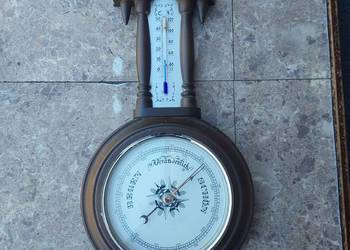 nr7 Stylizowany barometr ścienny termometr sprawny