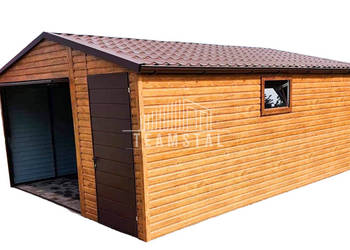 GARAŻ BLASZANY 4,5m x 6m - dwuspad blachodachówka