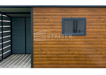 Schowek Domek Ogrodowy 3x2m + wiata 1,5m Drzwi okno Dach ST134