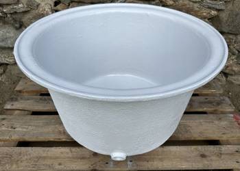 STARA, ŻELIWNA BALIA, DONICA np. NA KWIATY - KWIETNIK - 70 cm - SYGNOWANA