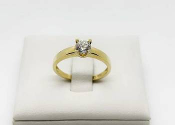 Nowy złoty pierścionek pr 585 2,39g (Rozmiar 15) Ocechowany, Cyrkonia