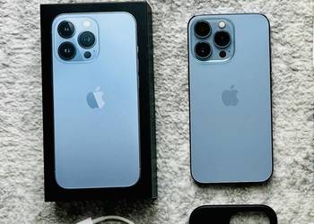 Apple IPhone 13 Pro 128 GB Sierra Blue, stan idealny.