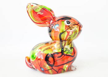 Figura szklana figura Murano style ZAJĄC zajączek królik Figura szklana figura Murano style ZAJĄC zajączek królik