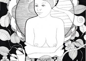 OBRAZ =NEOSECESJA =rysunek=AKT=