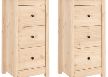 Szafki 2 szt. 40x35x80 cm lite drewno sosnowe WM-813740