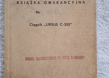 Ursus C355 książka gwarancyjna oryginalna wypełniona używana