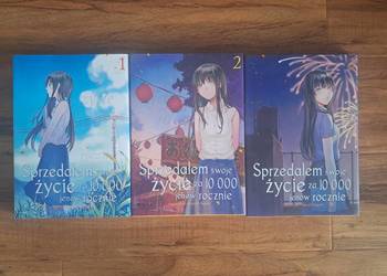 zestaw 3 książeczek manga "sprzedałem swoje życie ...." stan bdb