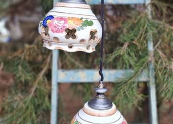 Lampa wiszaca ceramiczna ręcznie malowana