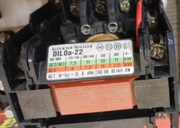 KLOCKNER MOELLER DIL 0a-22-NA UNIVERSAL CONTACTOR 600VAC