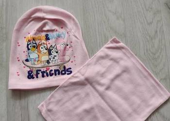 Czapka Wiosenna z Szalikiem typu komin Bluey Bingo