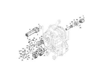 John Deere 9470RX - Łącznik YZ502781 (Układ hydrauliczny)