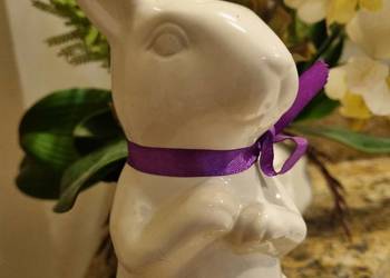 Zając Wielkanocny Duży Ceramika Biała