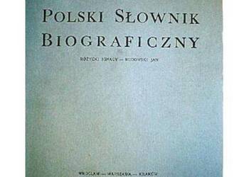 POLSKI SŁOWNIK BIOGRAFICZNY TOM XXXII/4 ZESZYT 135